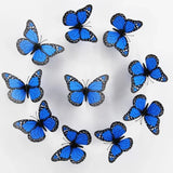 BLUE Monarch Butterfly 3D Wall Decor Stickers