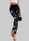 Women's High Waist Rhinestone Butterfly Leggings
