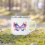 dark blue butterfly mug