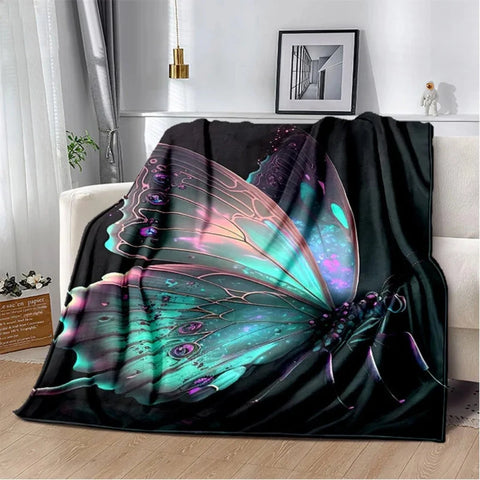 green butterfly blanket