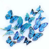 BLUE Colorful 3D Butterfly Wall Stickers