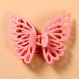 PINK Butterfly Hair Claw Clip
