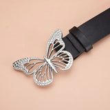 CLASSIC BLACK Women’s Fashion Butterfly Buckle Belt