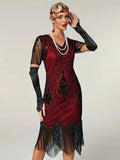 RED 1920s butterfly dress