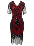 FANTASY RED 1920s butterfly dress
