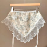 cute beige Bohemian Butterfly Lace Bandana for Women