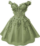 SAGE GREEN homecoming butterfly dress