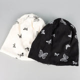 trendy Women’s Slouchy Butterfly Print Beanie Hat
