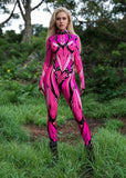Women's Pink Butterfly Cyber Zentai Bodysuit 