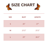 SIZE CHART FOR Backless Lace Bodysuit with Spaghetti Straps by Butterfly Kingdom