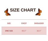 SIZE CHART FOR Butterfly Cardigan Sweater