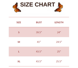 SIZE CHART FOR Butterfly Crewneck Sweater
