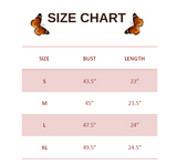 SIZE CHART FOR Butterfly Graphic Sweater