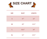 SIZE CHART FOR Butterfly Jacquard Sweater