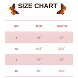 SIZE CHART FOR Butterfly Sequin Sweater