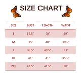 SIZE CHART FOR Christmas Print Butterfly Knot Dress