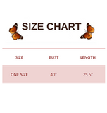 SIZE CHART FOR Diamond Butterfly Sweater