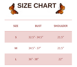 SIZE CHART FOR High Collar Sweater by Butterfly Kingdom