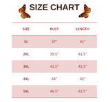 SIZE CHART FOR Sleeveless Butterfly Dress