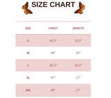SIZE CHART FOR Streetwear Butterfly Sweater