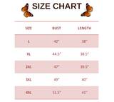 SIZE CHART FOR Summer Floral Butterfly Sleeve Dress