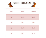SIZE CHART FOR Vintage Butterfly Gown Dress
