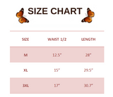 SIZE CHART FOR Women's Colorful Butterfly Capri Leggings
