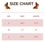SIZE CHART FOR Women's See Through Mesh Butterfly Bodysuit