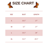 SIZE CHART FOR Women's Sexy V-Neck Butterfly Bodysuit