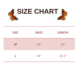 SIZE CHART FOR Wool Sweater for Women by Butterfly Kingdom