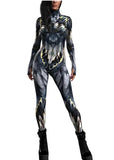 Women's Black Butterfly Cyber Zentai Jumpsuit