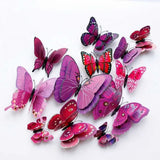 Colorful 3D Butterfly Wall Stickers MULTICOLOR 1
