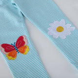 Girls' Butterfly Applique Leggings WITH A SUNFLOWER