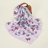 purple Women’s Vintage Butterfly Small Silk Scarf