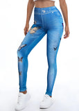 BOHO Women's Red Butterfly Yoga Leggings