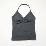 GRAY Women’s Strappy Sports Tank Top by Butterfly Kingdom