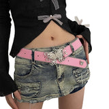 pink Women’s Y2K Butterfly Buckle Belt