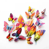 Colorful 3D Butterfly Wall Stickers MULTICOLOR 3