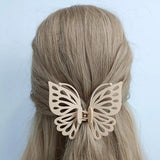 KHAKI Butterfly Wing Hair Claw Clip for Women