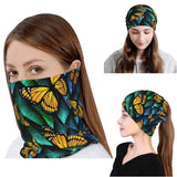 cute Fantasy Monarch Butterfly Blue Bandana