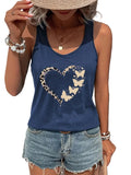 racerback Women’s Leopard Butterfly Print Tank Top