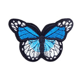 blue Butterfly Embroidered Patch