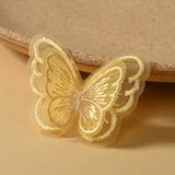 YELLOW Embroidered Butterfly Patches for DIY Crafts 