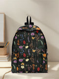 trendy Black Monarch Butterfly Floral Backpack