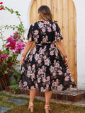 CUTE floral dress with butterfly sleeves