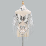 Elegant Women’s Butterfly Lace Triangle Scarf
