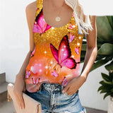 an orange butterfly tank top