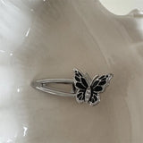 black French Retro Butterfly Hair Clip