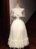 WHITE VICTORIAN vintage butterfly gown dress