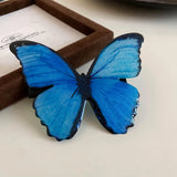 whimsical Dark Blue Fairycore Butterfly Hair Clip